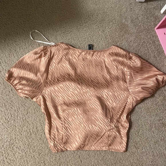 Camel leopard brown cropped top - Picture 4 of 5